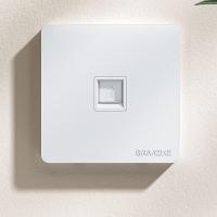 山泽（SAMZHE） WAN-01 单口电脑插座面板 86*86*9mm  (单位：个 )象牙白