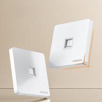 山泽（SAMZHE） WAN-01 单口电脑插座面板 86*86*9mm  (单位：个 )象牙白