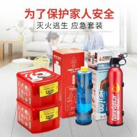 火焰战士  消防逃生应急四件套 干粉灭火器+过滤式防毒面具*2+灭火逃生液 (单位:套)