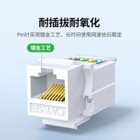 绿联（UGREEN）35972 超五类网络模块 CAT5e免打水晶头母座电脑网线面板连接头 RJ45网络插座连接器直通头 1个装（单位：个）