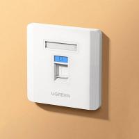绿联（UGREEN） NW144 网线网口面板 86*86mm  (单位：个 )白色