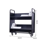 臻远 ZY5052296 档案室手推车2层V型推车 80*36*90cm（单位：个）黑色