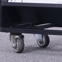 臻远 ZY5052296 档案室手推车2层V型推车 80*36*90cm（单位：个）黑色