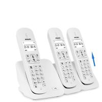 飞利浦（PHILIPS） DCTG186（1+2） 无绳电话机 话机尺寸:107mm*174mm  (单位：套 )白色