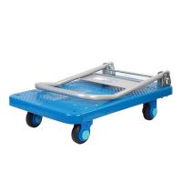 连和 PLA300-DX 折叠平板手推车 载重600斤90*60cm5寸 蓝色 (单位:个)