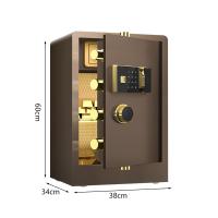 臻远 ZY-SY-272 全钢实心指纹款保险柜带轮子 38*34*60cm（单位：台）咖色
