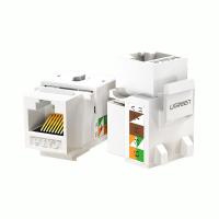 绿联（UGREEN）80179 六类千兆网络模块 CAT6网络信息面板 RJ45电脑网线插座连接头直通头 5个装（单位：组）