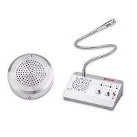 德顺（DESHUN） DS-1908-4W 窗口双向对讲机 主机*1+4W金属圆形分机*1 (单位: 套)银色