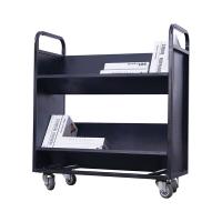 臻远 ZY5052296 档案室手推车 2层V型推车 80*36*90cm（单位：个）黑色