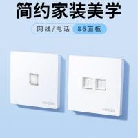 绿联（UGREEN）  80182 网线网络面板 双口 网络/电话 86面板（单位： 个） 白色