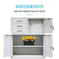 钱柜 文件柜储物柜档案柜 偏三抽屉内保密码锁 1020*850*390mm (单位:个) 雅白