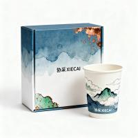 协采（XIECAI）包装盒 定制设计 （天地盖，蓝白渐变）